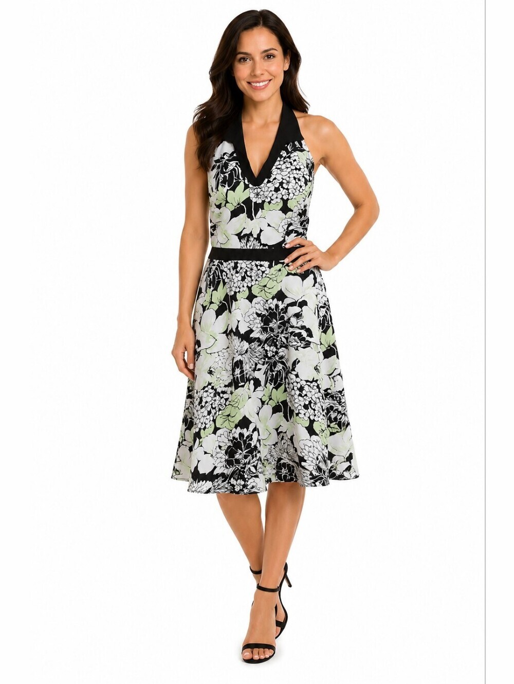 Lori Ann Halter  Top Midi Dress, Collar, 60s Style